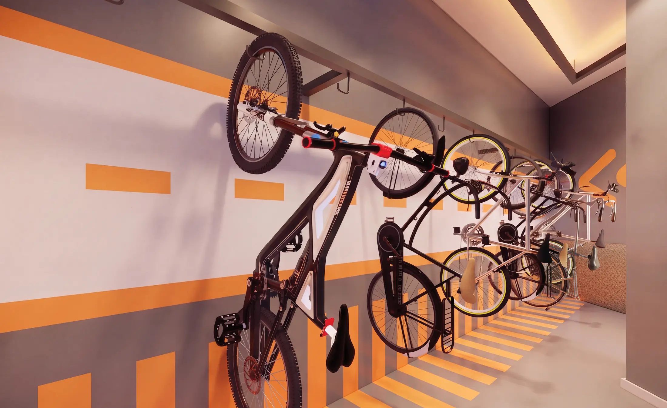 Perspectiva artística do bicicletário